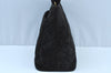 Authentic CHANEL Vintage Suede Medallion CC Logo Shoulder Tote Bag Black K9082