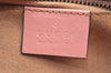 Authentic GUCCI GG Marmont Chain Shoulder Cross Bag Leather 447632 Pink K9083