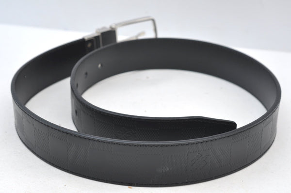 Auth Louis Vuitton Damier Infini Ceinture Boston Belt 85cm 34" M9674 Black K9088