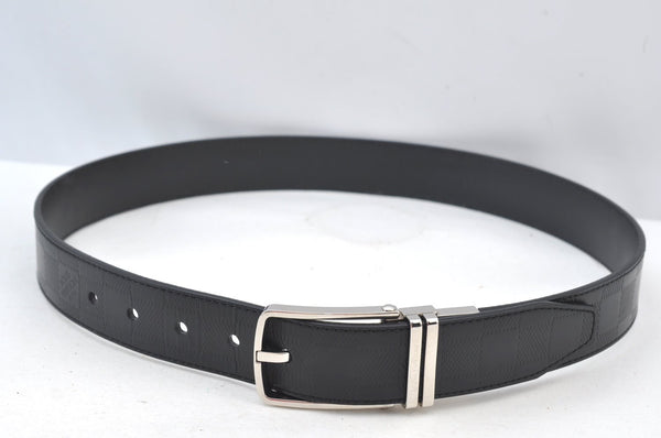 Auth Louis Vuitton Damier Infini Ceinture Boston Belt 85cm 34" M9674 Black K9088