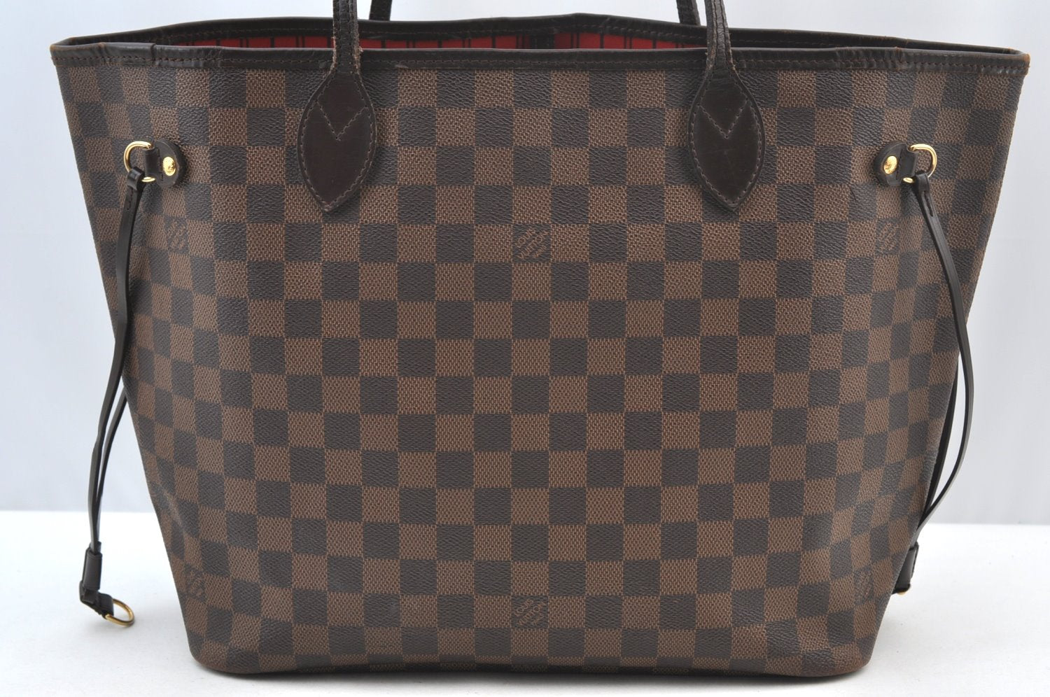 Authentic Louis Vuitton Damier Neverfull MM Shoulder Tote Bag N51105 LV K9089