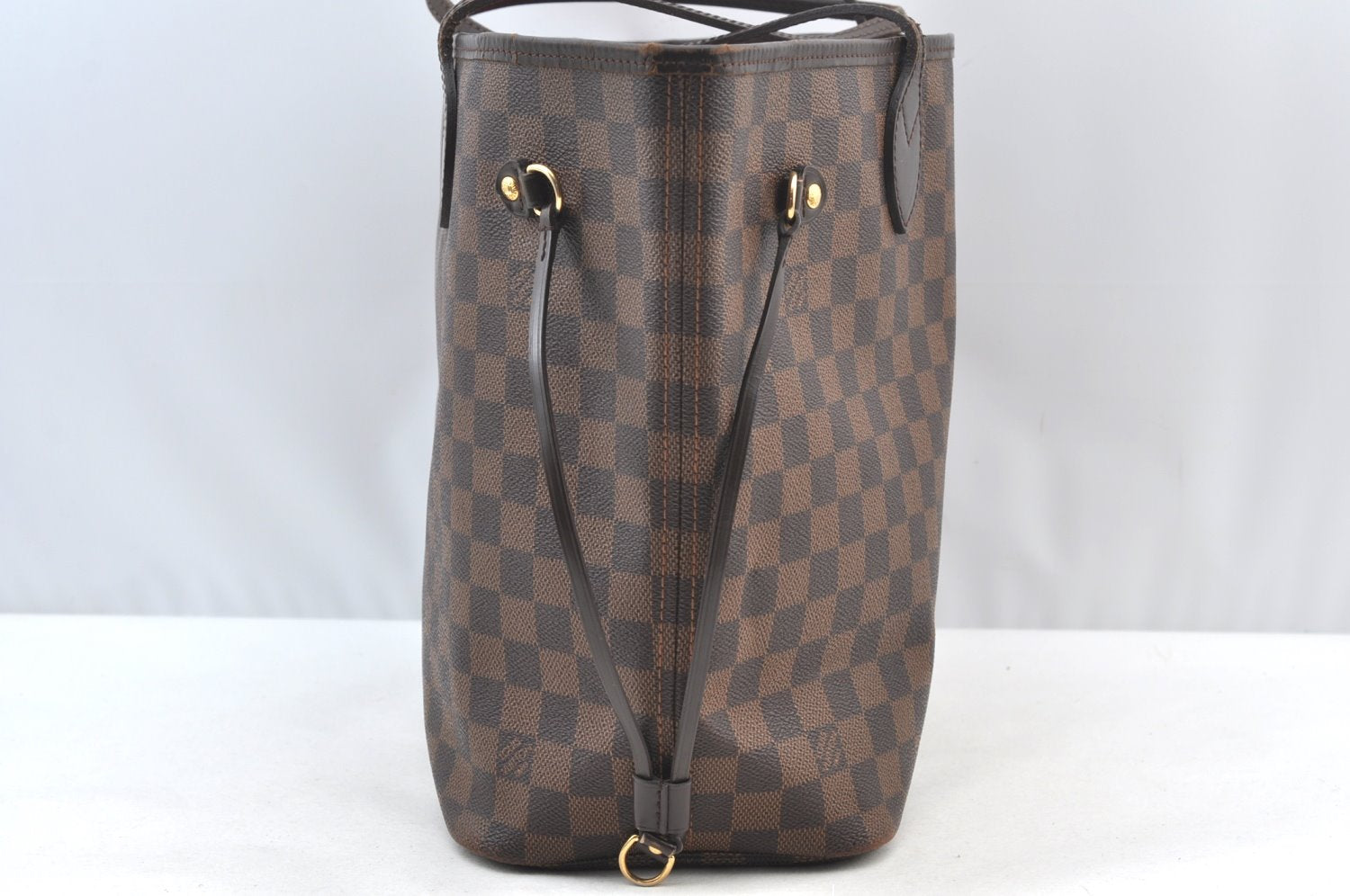 Authentic Louis Vuitton Damier Neverfull MM Shoulder Tote Bag N51105 LV K9089