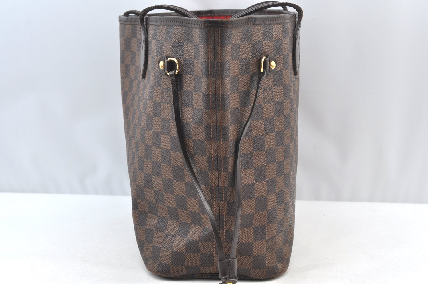 Authentic Louis Vuitton Damier Neverfull MM Shoulder Tote Bag N51105 LV K9089