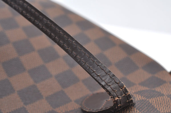 Authentic Louis Vuitton Damier Neverfull MM Shoulder Tote Bag N51105 LV K9089