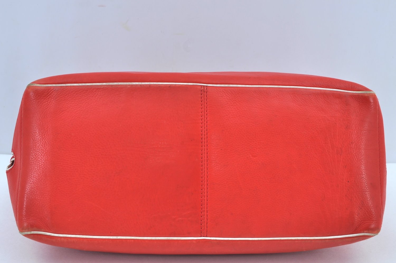 Authentic CELINE Boogie Bag Vintage Hand Bag Purse Leather Red K9091