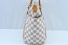 Authentic Louis Vuitton Damier Azur Totally PM Tote Bag White N41280 LV K9099
