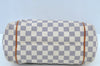 Authentic Louis Vuitton Damier Azur Totally PM Tote Bag White N41280 LV K9099
