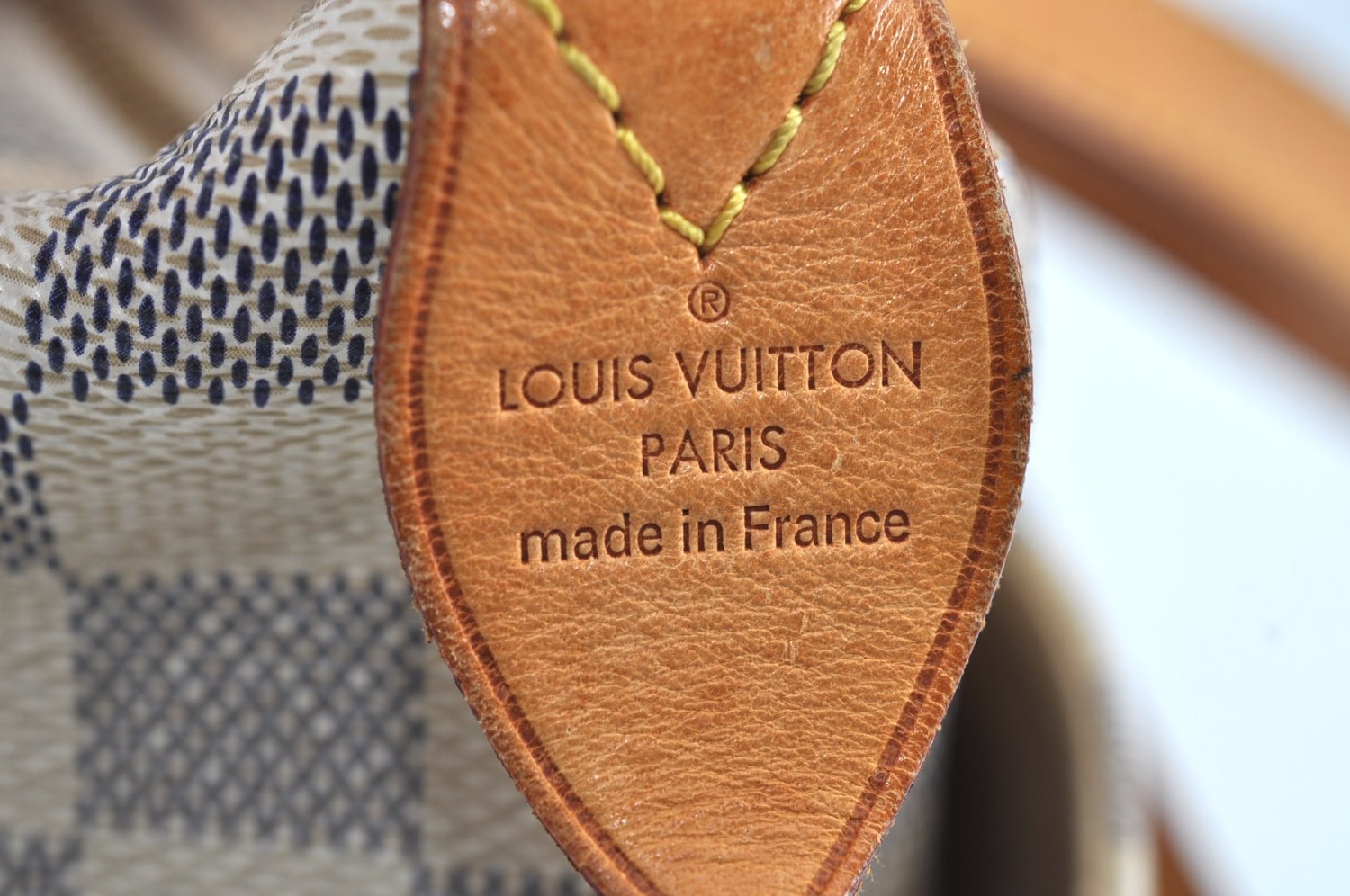 Authentic Louis Vuitton Damier Azur Totally PM Tote Bag White N41280 LV K9099