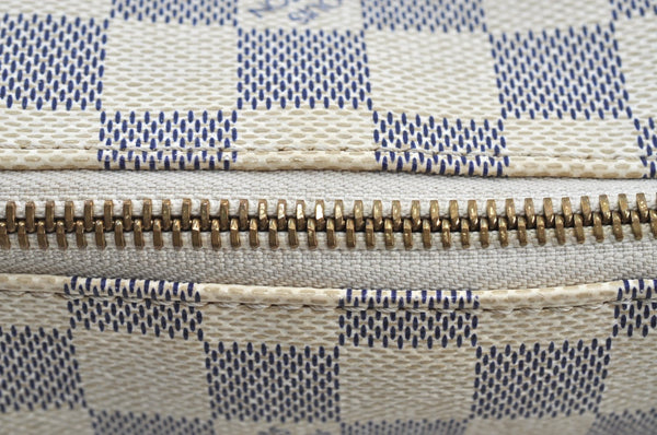 Authentic Louis Vuitton Damier Azur Totally PM Tote Bag White N41280 LV K9099