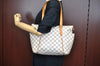 Authentic Louis Vuitton Damier Azur Totally PM Tote Bag White N41280 LV K9099