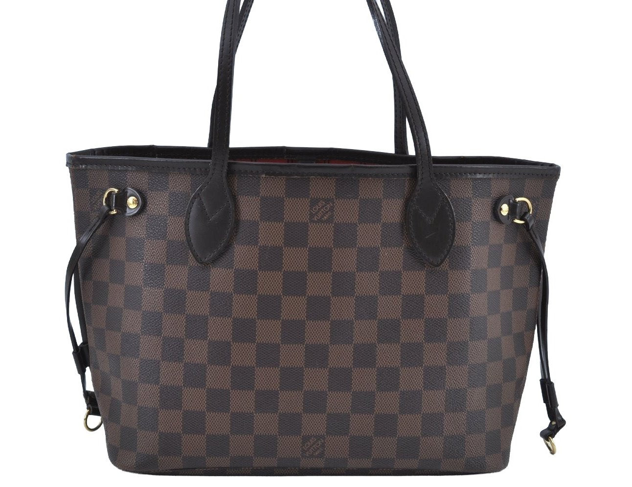 Authentic Louis Vuitton Damier Neverfull PM Shoulder Tote Bag N51109 LV K9109