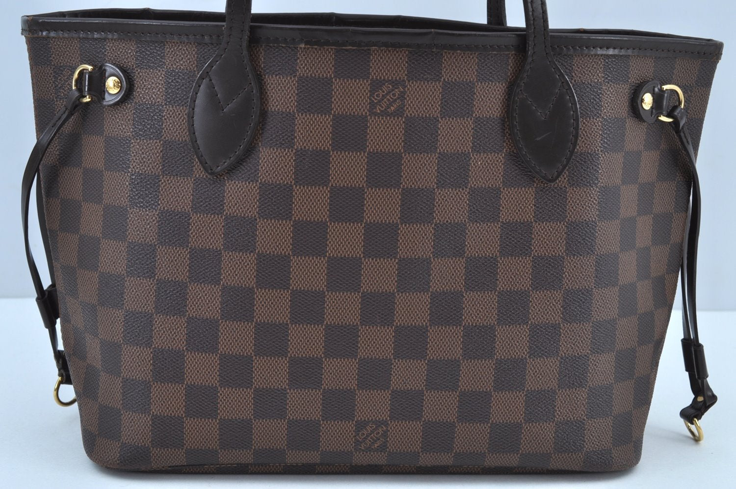 Authentic Louis Vuitton Damier Neverfull PM Shoulder Tote Bag N51109 LV K9109