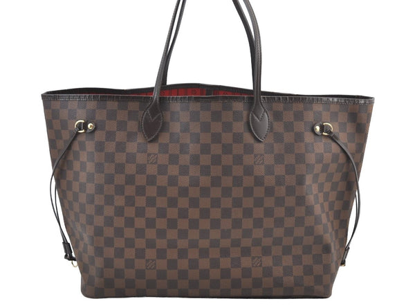 Authentic Louis Vuitton Damier Neverfull GM Shoulder Tote Bag N51106 LV K9112
