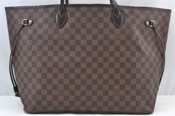 Authentic Louis Vuitton Damier Neverfull GM Shoulder Tote Bag N51106 LV K9112