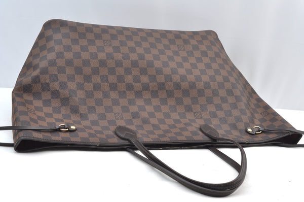 Authentic Louis Vuitton Damier Neverfull GM Shoulder Tote Bag N51106 LV K9112