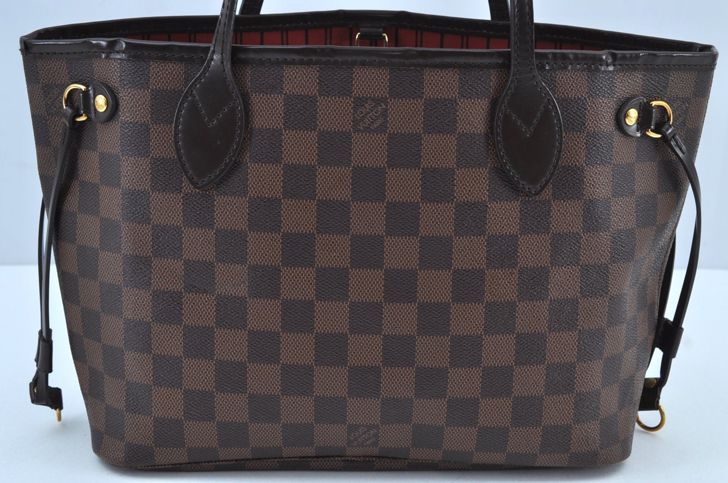 Authentic Louis Vuitton Damier Neverfull PM Shoulder Tote Bag N51109 LV K9113