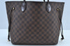 Authentic Louis Vuitton Damier Neverfull MM Shoulder Tote Bag N51105 LV K9114