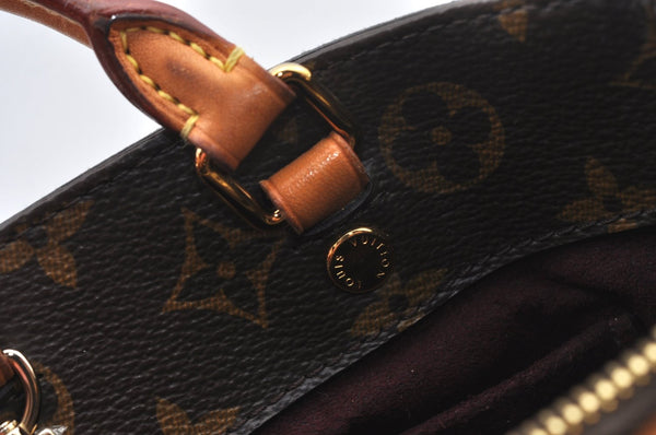 Authentic Louis Vuitton Monogram Montaigne GM 2Way Hand Bag M41055 LV K9115