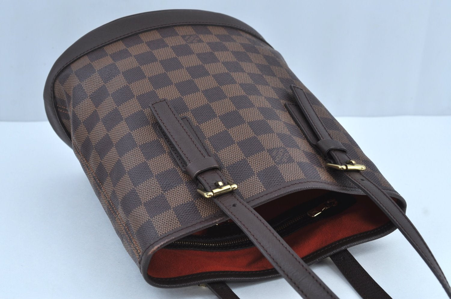 Authentic Louis Vuitton Damier Marais Bucket Shoulder Tote Bag N42240 LV K9123