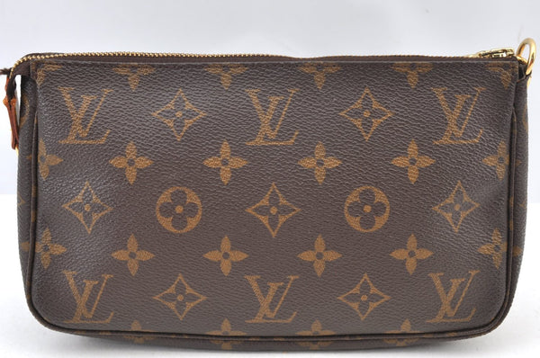 Authentic Louis Vuitton Monogram Pochette Accessoires Pouch M51980 LV K9129