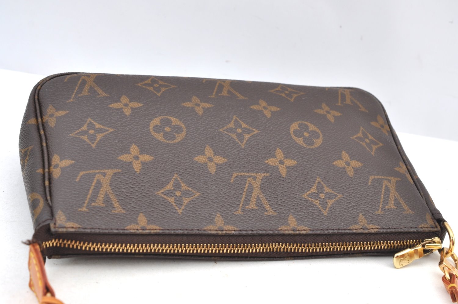 Authentic Louis Vuitton Monogram Pochette Accessoires Pouch M51980 LV K9129