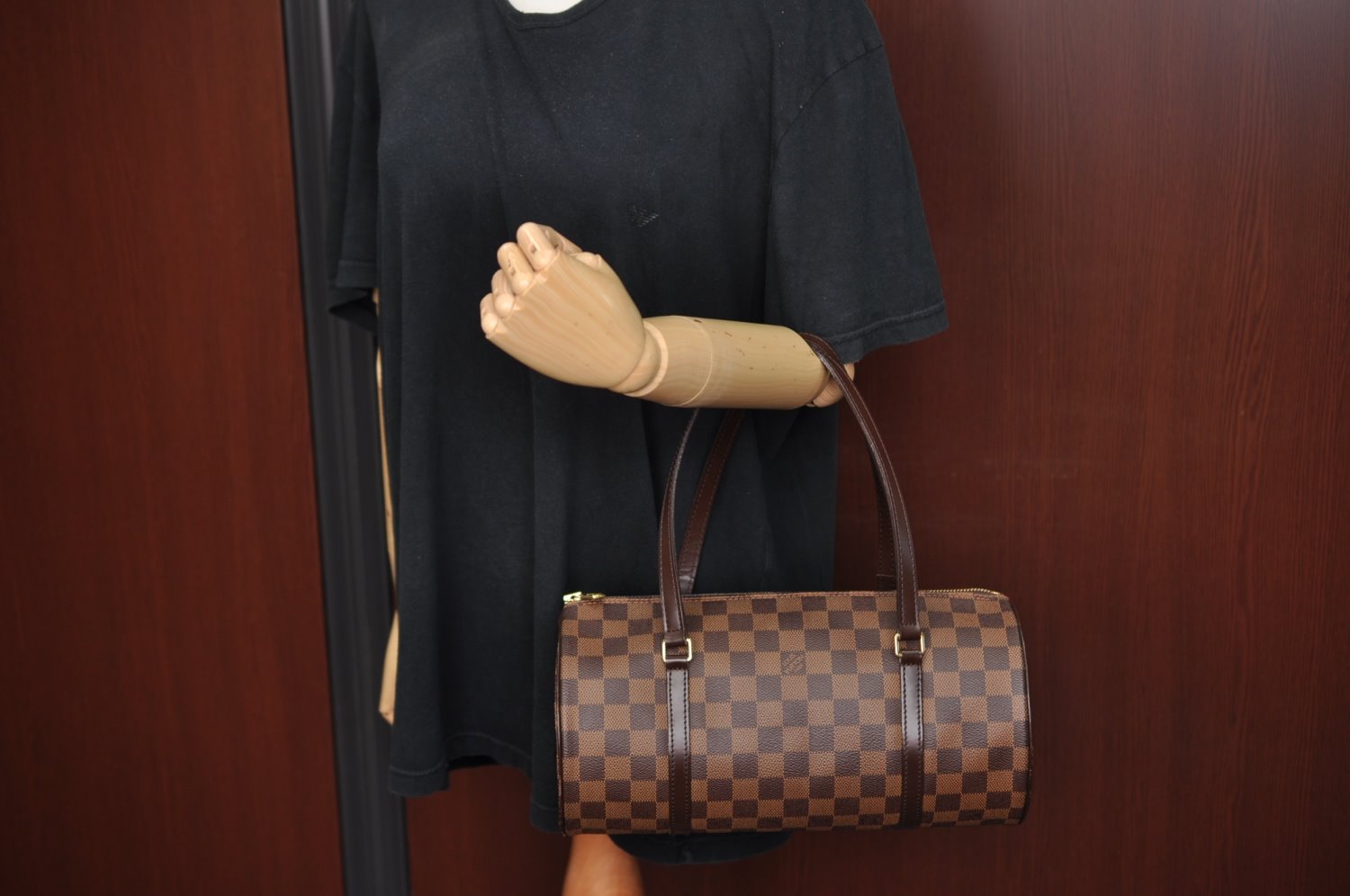 Authentic Louis Vuitton Damier Papillon 30 Hand Bag Purse N51303 LV K9131