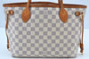 Authentic Louis Vuitton Damier Azur Neverfull PM Tote Bag N51110 LV K9133