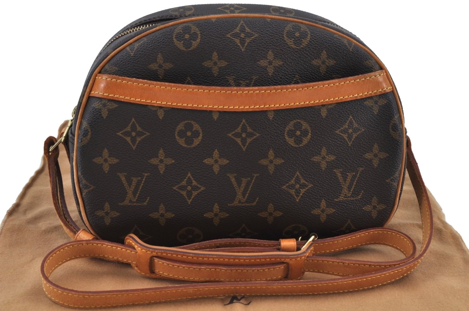 Authentic Louis Vuitton Monogram Blois Shoulder Cross Body Bag M51221 LV K9134