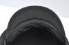 Authentic GUCCI Web Sherry Line Hunting Cap Canvas Leather Size S Black K9142