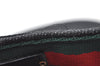 Authentic GUCCI Web Sherry Line Hunting Cap Canvas Leather Size S Black K9142