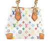 Auth Louis Vuitton Monogram Multicolor Audra Tote Hand Bag White M40047 LV K9144