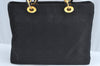 Authentic Christian Dior Lady Dior Cannage Nylon 2Way Hand Bag Black CD K9145