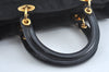 Authentic Christian Dior Lady Dior Cannage Nylon 2Way Hand Bag Black CD K9145