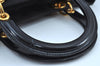 Authentic Christian Dior Lady Dior Cannage Nylon 2Way Hand Bag Black CD K9145