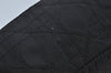 Authentic Christian Dior Lady Dior Cannage Nylon 2Way Hand Bag Black CD K9145