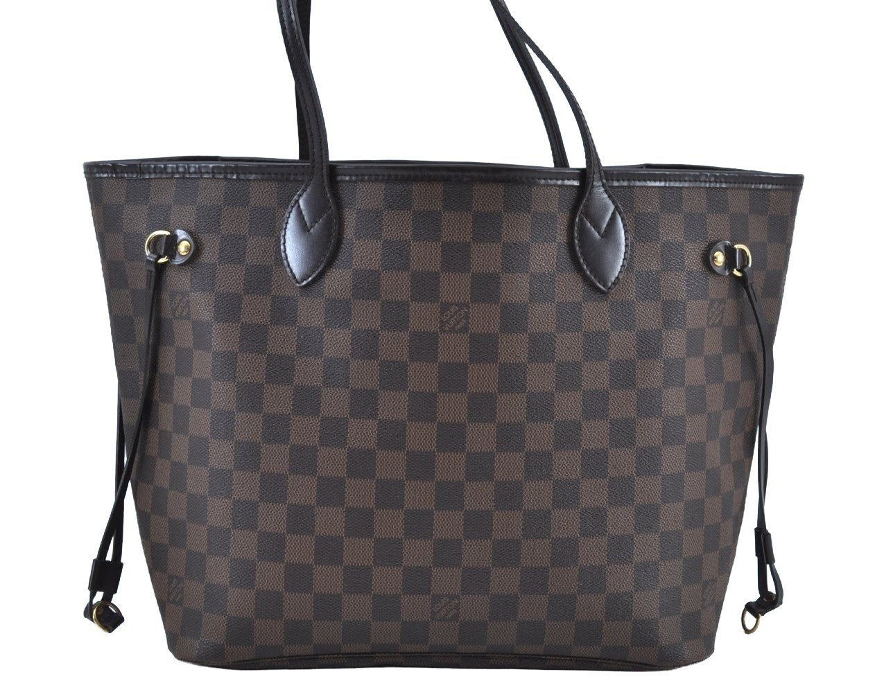 Authentic Louis Vuitton Damier Neverfull MM Shoulder Tote Bag N51105 LV K9146