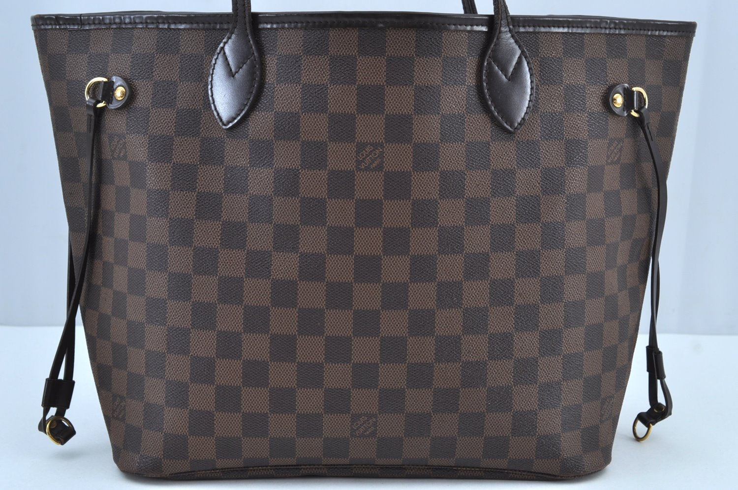 Authentic Louis Vuitton Damier Neverfull MM Shoulder Tote Bag N51105 LV K9146