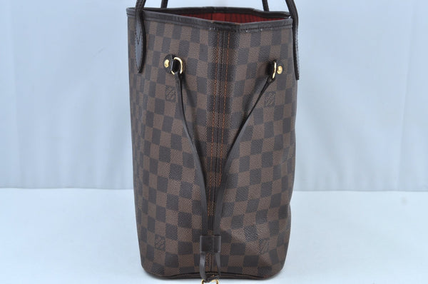 Authentic Louis Vuitton Damier Neverfull MM Shoulder Tote Bag N51105 LV K9146