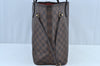 Authentic Louis Vuitton Damier Neverfull MM Shoulder Tote Bag N51105 LV K9146