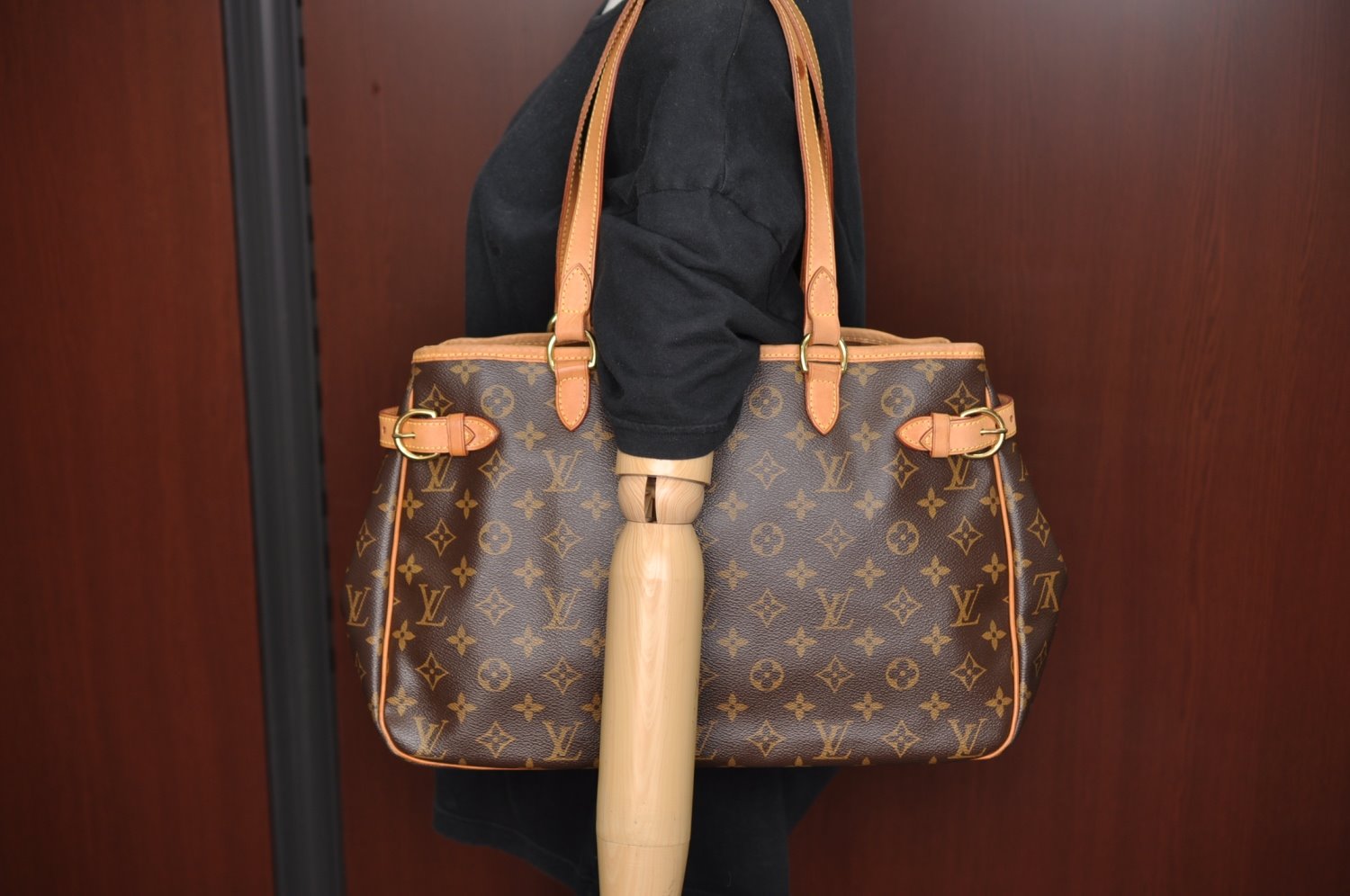 Authentic Louis Vuitton Monogram Batignolles Horizontal Tote Bag M51154 LV K9152