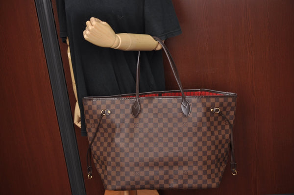 Authentic Louis Vuitton Damier Neverfull GM Shoulder Tote Bag N51106 LV K9153