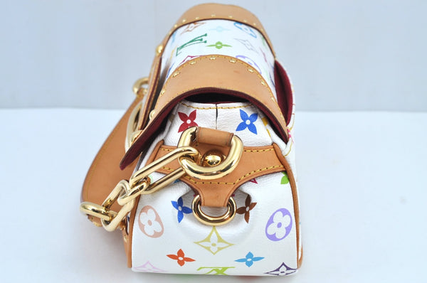 Auth Louis Vuitton Monogram Multicolor Marilyn Shoulder Bag M40127 White K9155