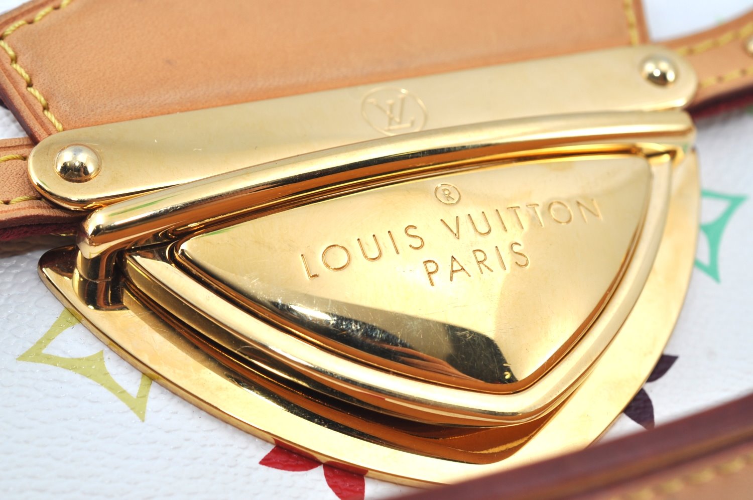 Auth Louis Vuitton Monogram Multicolor Marilyn Shoulder Bag M40127 White K9155