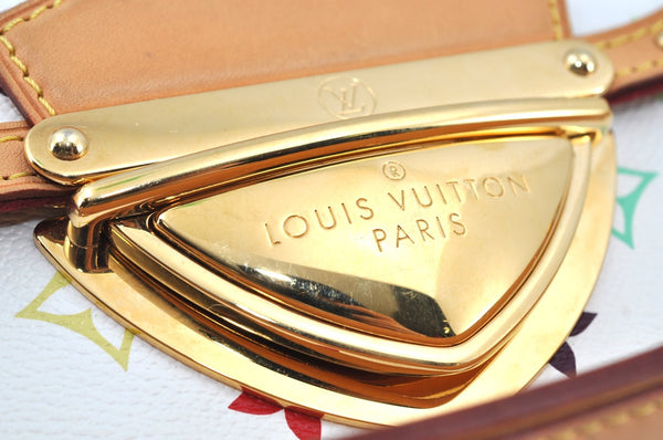 Auth Louis Vuitton Monogram Multicolor Marilyn Shoulder Bag M40127 White K9155