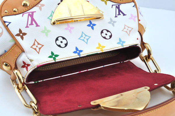 Auth Louis Vuitton Monogram Multicolor Marilyn Shoulder Bag M40127 White K9155