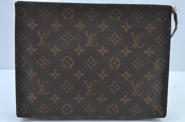 Auth Louis Vuitton Monogram Poche Toilette 26 Cosmetics Pouch Old Model LV K9160