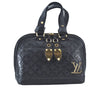Authentic Louis Vuitton Monogram Double Jeu Neo Alma Hand Bag M40286 Black K9161
