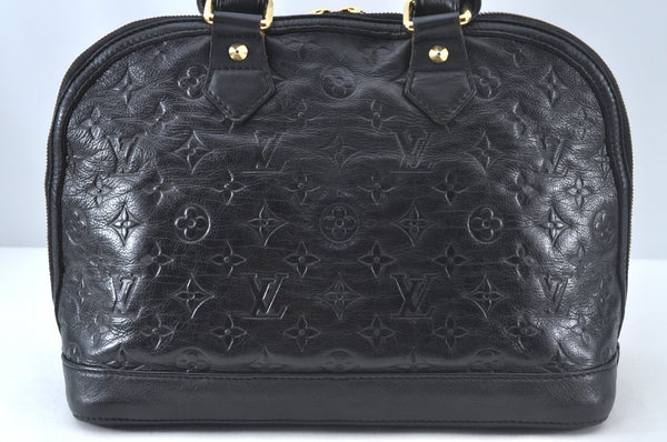 Authentic Louis Vuitton Monogram Double Jeu Neo Alma Hand Bag M40286 Black K9161