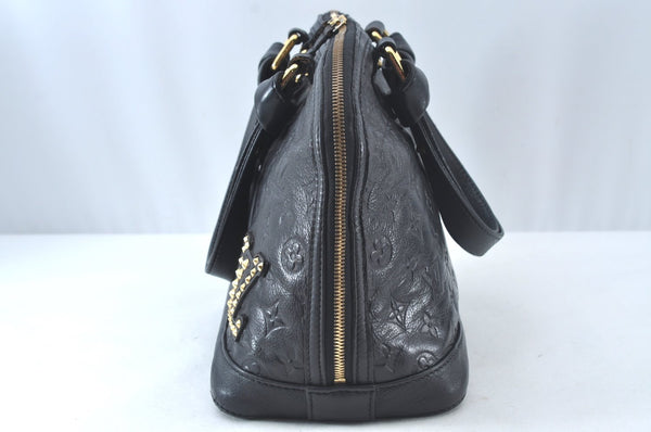 Authentic Louis Vuitton Monogram Double Jeu Neo Alma Hand Bag M40286 Black K9161