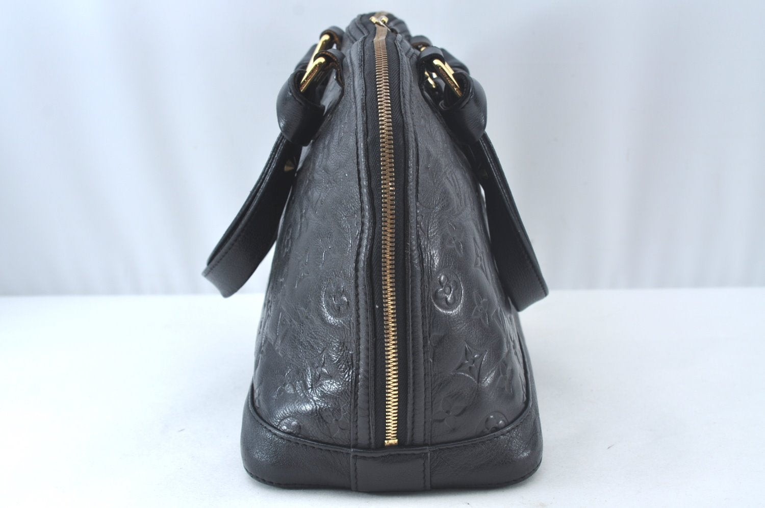 Authentic Louis Vuitton Monogram Double Jeu Neo Alma Hand Bag M40286 Black K9161